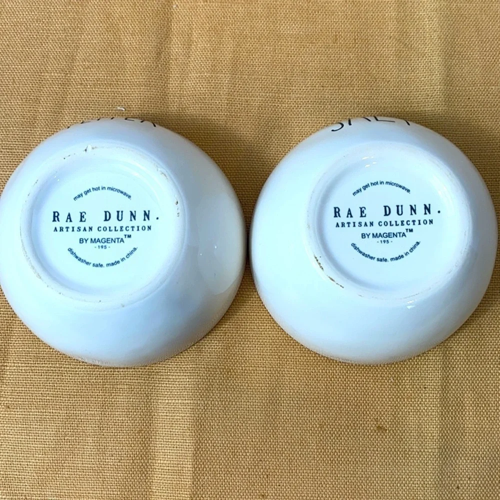 NWOT Rae Dunn Artisan Collection By Magenta Pinch Salt & Pepper Bowls